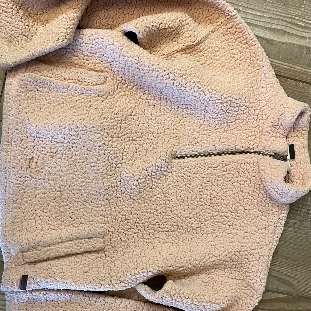 Cozy Pink Sherpa Jacket- Roxy Girl w/pockets